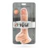 Get real - dual density dildo 25,5 cm con testiculos natural - 3