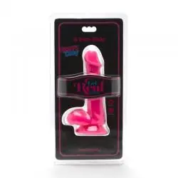 Get real - happy dicks dildo 12 cm con testículos rosa