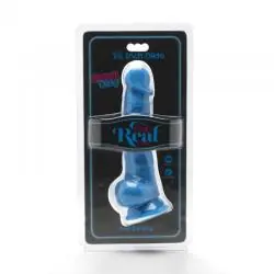 Get real - happy dicks 19 cm con testículos azul