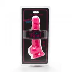 Get real - happy dicks 19 cm con testículos rosa