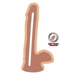 Get real - dual density dildo 17 cm con testículos natural