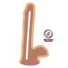 Get real - dual density dildo 17 cm con testiculos natural - 3