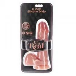 Get real - dildo silicona 20,5 cm con testículos natural