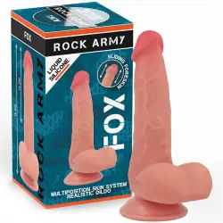 Rockarmy - fox dildo realista ddual density liquid silicone 19 cm -o- 3.2 cm