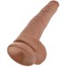 Ventosa y testículos del King Cock 14 pulgadas caramelo