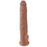 King Cock 14 pulgadas con testículos caramelo visto de frente