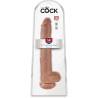 Blíster del King Cock 14 pulgadas con testículos caramelo