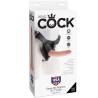 King cock harness con pene realistico 17.8cm - 4