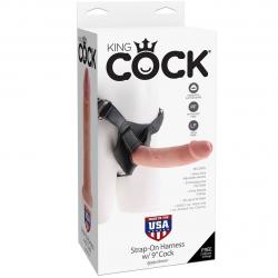 King cock - harness con pene realístico natural 22.9 cm