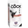 Caja del arnés King Cock con pene de 9 pulgadas claro