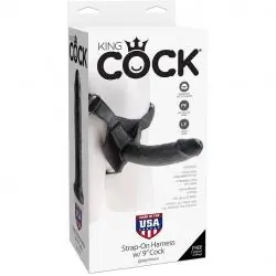 King cock - harness con pene realístico negro 22.9 cm King cock - harness con pene realístico negro 22.9 cm