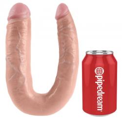 King cock - dildo doble penetración 17.8 cm natural
