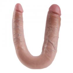 King cock - dildo doble penetración 17.8 cm natural