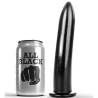 Dildo fino All Black de 19 cm junto a una lata