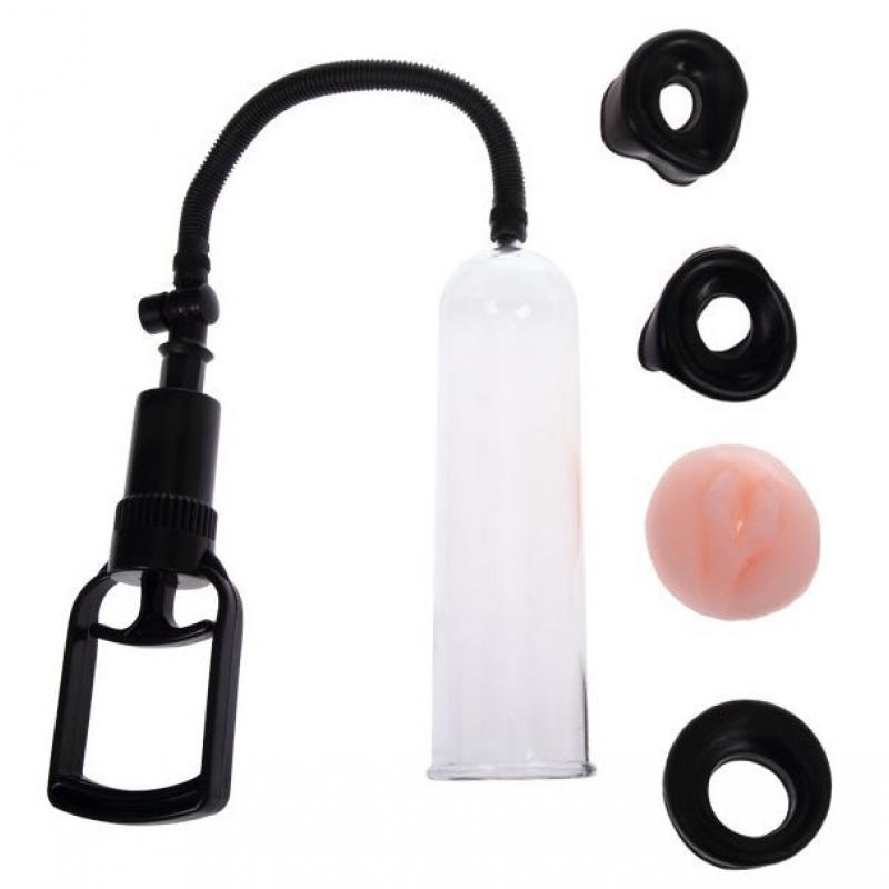 Precision pump with erection enhancer Precision pump with erection enhancer