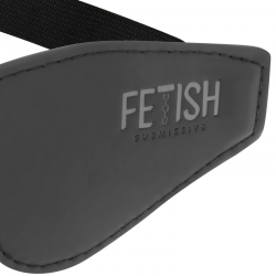 Fetish submissive - antifaz cuero vegano con forro de neopreno