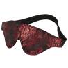 Antifaz Scandal Blackout con detalles rojos, vista de frente