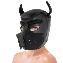 Darkness - máscara perro de neopreno con hocico extraíble m