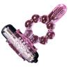 Anillo silicona 10 ritmos  lengua con vibracion rosa - 1