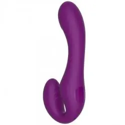 Xocoon - strapless strap-on vibrador 2 en 1 con control remoto morado