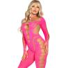 Leg avenue - bodystocking rosa con espalda abierta talla única - 3