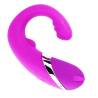 Pretty Love Amour, vibrador fucsia curvado con detalle plateado