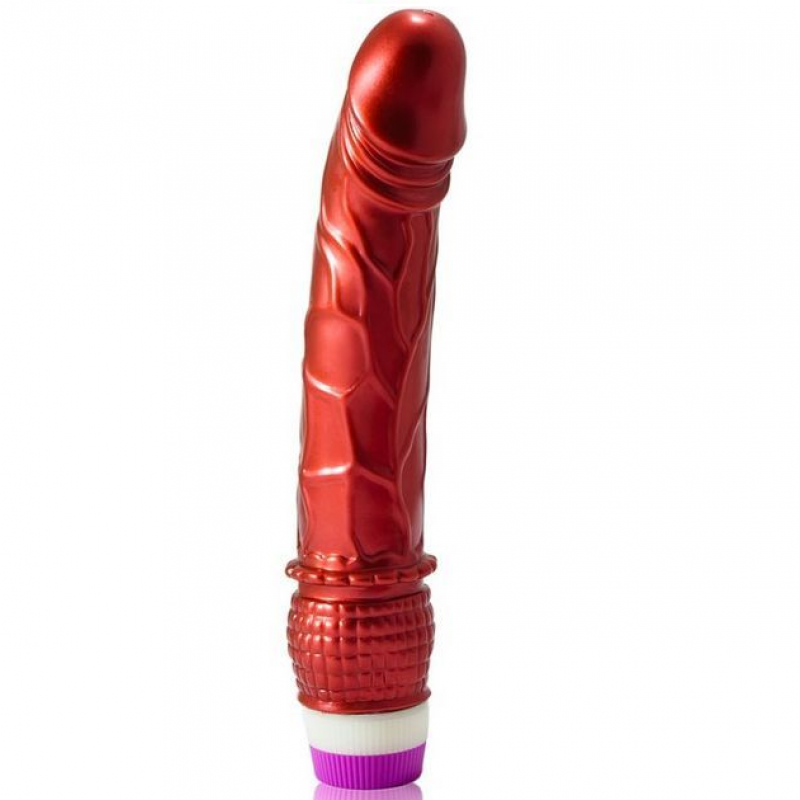 Vibrador rojo realistico 23 cm