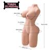 Xise Erica, torso femenino con medidas y peso indicados