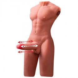Xise - jason half body torso realístico masculino con thrusting y vibración 55 cm