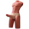 Xise Jason Half Body, torso masculino con ropa interior beige visto de lado