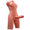 Xise Jason Half Body, torso masculino con dildo en diagonal
