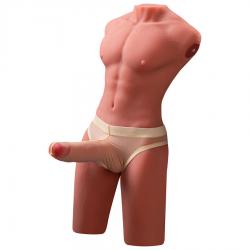 Xise - jason half body torso realístico masculino con thrusting y vibración 55 cm
