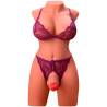 Xise Miah con lencería morada