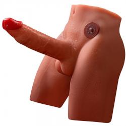 Xise - jason masturbador dildo realístico con thrusting y vibración 17 cm