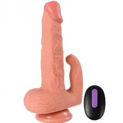 Shequ - hayden dildo y estimulador de clítoris con vibración y control remoto 16 cm