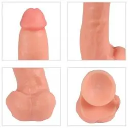 Shequ - lungton dildo vibrador con control remoto 22,5 cm