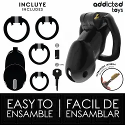 Addicted toys locked - mindnight cell jaula para pene talla l