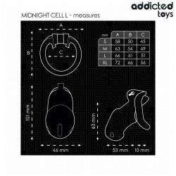 Addicted toys locked - mindnight cell jaula para pene talla l
