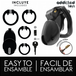 Addicted toys locked - mindnight cell jaula para pene talla s