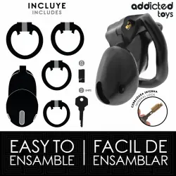 Addicted toys locked - mindnight cell jaula para pene talla s