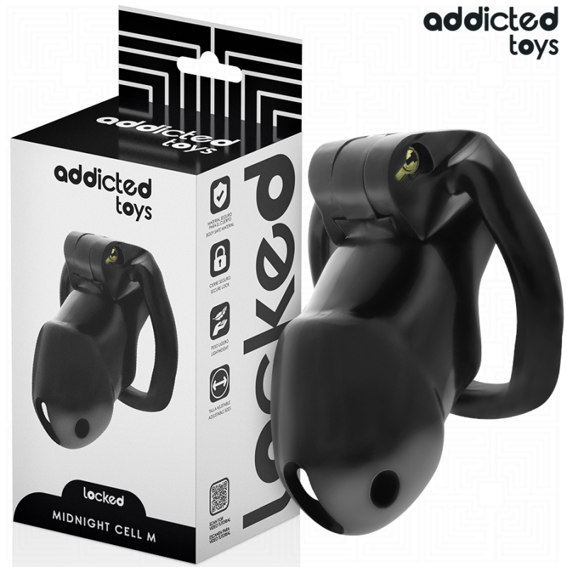 Addicted toys locked - mindnight cell jaula para pene talla m Addicted toys locked - mindnight cell jaula para pene talla m