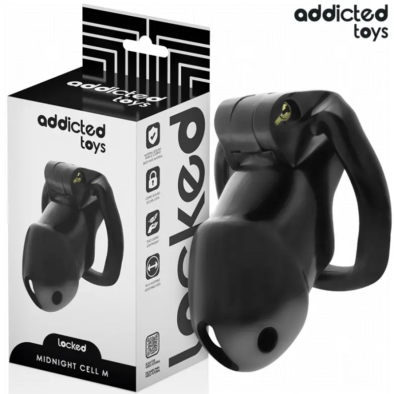 Addicted toys locked - mindnight cell jaula para pene talla m