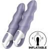 Satisfyer Air Pump Vibrator 1 morado mostrando dos niveles de inflado
