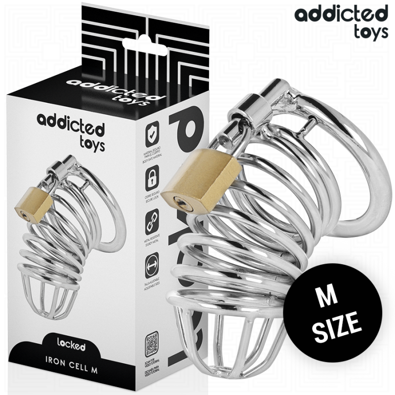Addicted toys locked - iron cell jaula para pene de metal talla m Addicted toys locked - iron cell jaula para pene de metal talla m