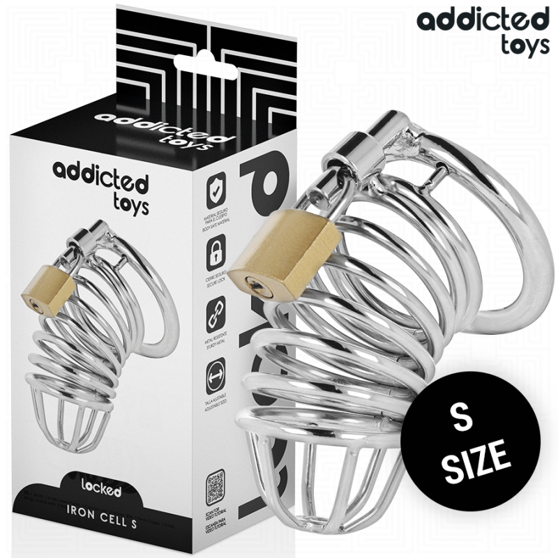 Addicted toys locked - iron cell jaula para pene de metal 4 cm talla s Addicted toys locked - iron cell jaula para pene de metal 4 cm talla s