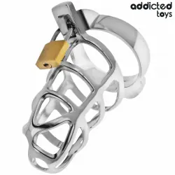 Addicted toys locked - silver lock jaula para pene de metal talla m