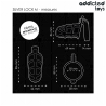 Addicted toys locked - silver lock jaula para pene de metal talla m - 5