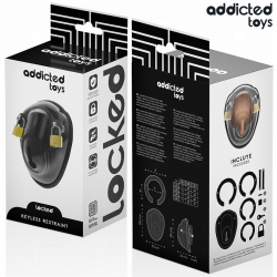 Addicted toys locked - keyless restraint jaula para pene 11,5 cm