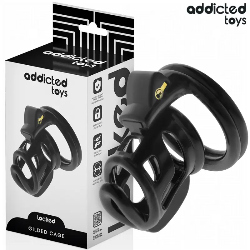 Addicted toys locked - gilden cage jaula para pene de silicona 8,5 cm
