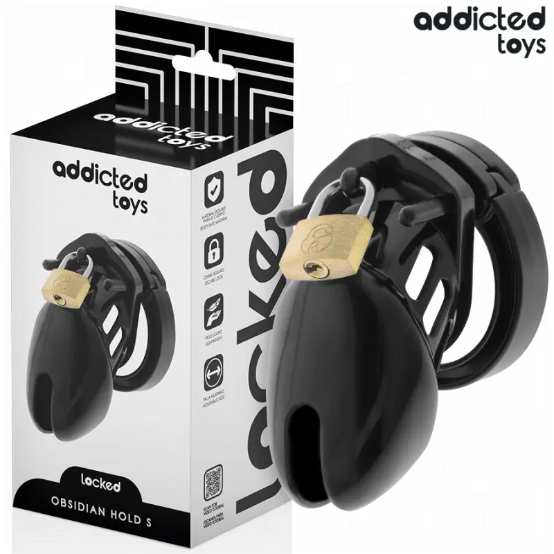 Addicted toys locked - obsidian hold jaula para pene talla s
